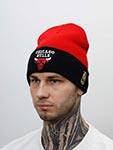 Шапка MITCHELL NESS арт. MN-NBA-EU174-CHIBUL-RED Chicago Bulls NBA (красный / черный)